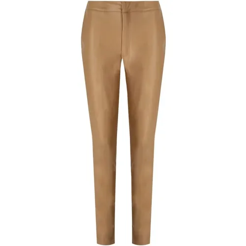 Faux Leather Trousers with Zip Closure , female, Sizes: 2XS, S, L, XS - Twinset - Modalova