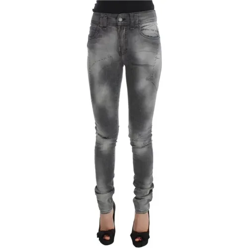 Elegante Graue Slim Fit Designer Jeans , Damen, Größe: W25 - John Galliano - Modalova
