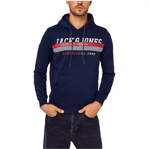 Kapuzenpullover mit Logodetail , Herren, Größe: S - jack & jones - Modalova