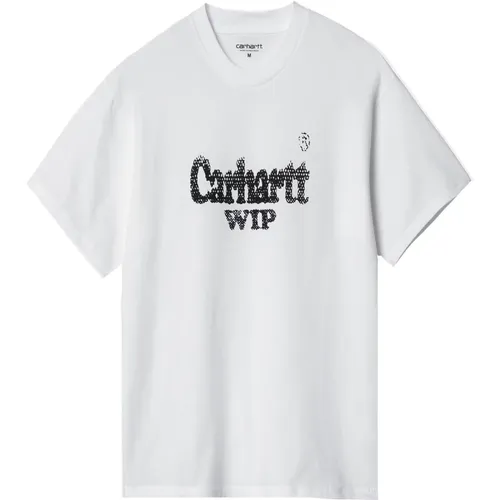 Weiße Baumwoll-Logo T-Shirt , Herren, Größe: XL - Carhartt WIP - Modalova