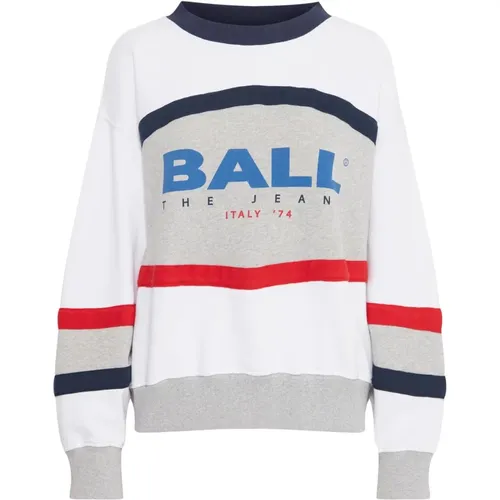 Sportlicher Sweatshirt mit Coolem Print - Ball - Modalova