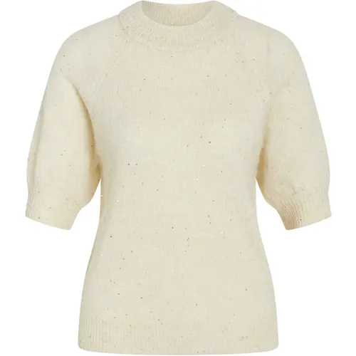 Alchemillabbhalias Knit Sweater White Cream/Gold , female, Sizes: XS, M, L, S - Bruuns Bazaar - Modalova