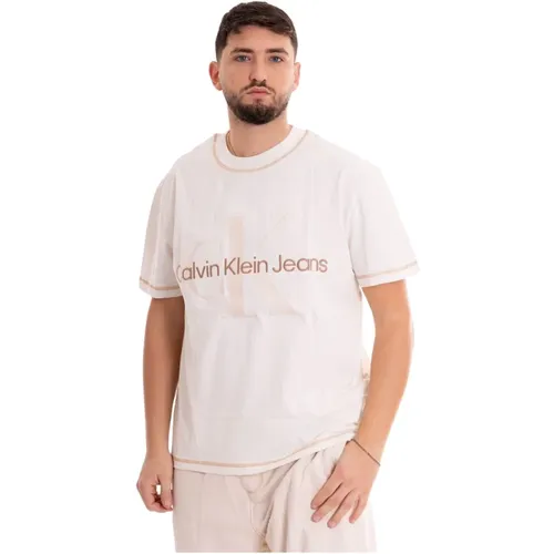 Herren Logo T-Shirt Gewaschen - Calvin Klein Jeans - Modalova