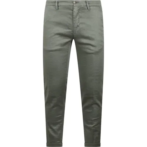 Linen Cotton Blend Chino Trousers , male, Sizes: W30, W34, W31 - Re-Hash - Modalova