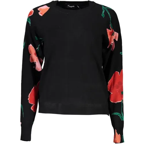 Stylischer Kontrast Pullover , Damen, Größe: M - Desigual - Modalova