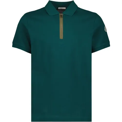 Zip Polo Shirt Classic Short Sleeve - Moncler - Modalova