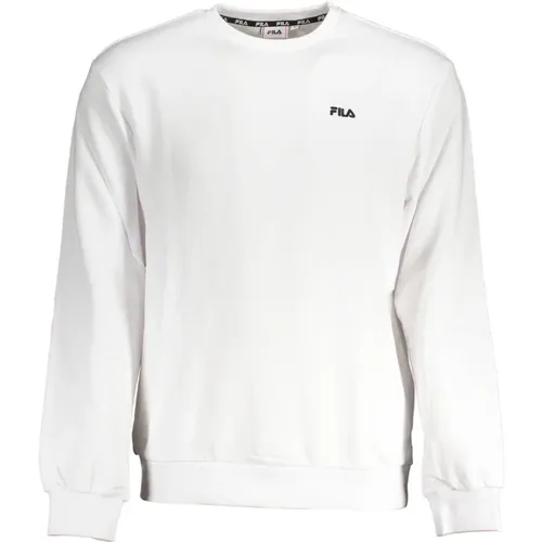 Weißer Langarm-Sweatshirt mit gesticktem Logo , Herren, Größe: S - Fila - Modalova