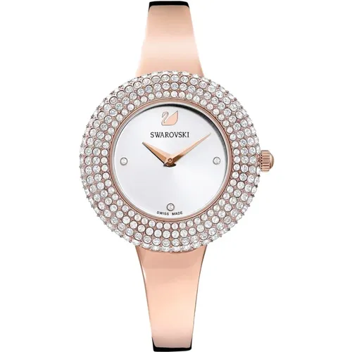 Crystal Rose Stainless Steel Watch , female, Sizes: ONE SIZE - Swarovski - Modalova