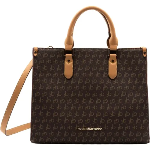 Shopping Bag with Zip Closure , female, Sizes: ONE SIZE - roccobarocco - Modalova