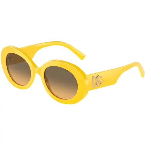 Elegant Oval Sunglasses Dg4448 , female, Sizes: 51 MM - Dolce & Gabbana - Modalova