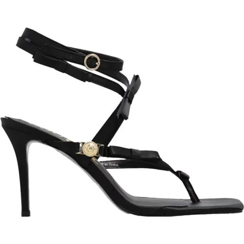 Schwarze Sandalen Elegante Damenabsätze - Versace Jeans Couture - Modalova