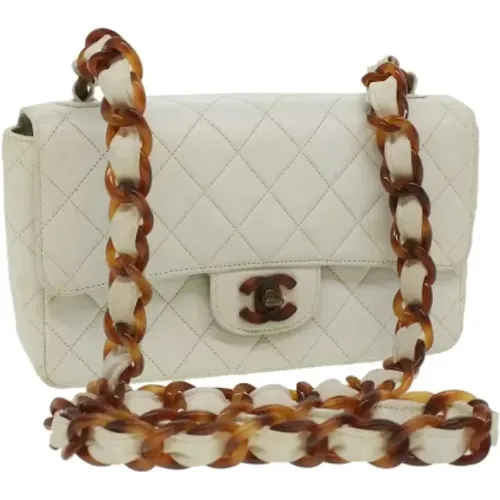 Pre-owned Brown Canvas Chanel Flap Bag , female, Sizes: ONE SIZE - Chanel Vintage - Modalova