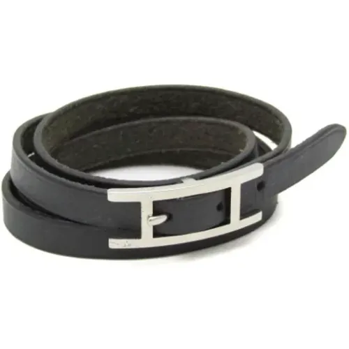 Pre-owned Leather bracelets , male, Sizes: ONE SIZE - Hermès Vintage - Modalova