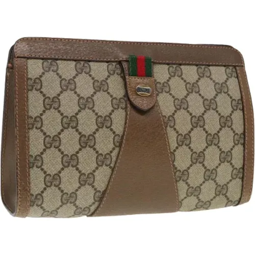 Pre-owned Leder clutches , Damen, Größe: ONE Size - Gucci Vintage - Modalova