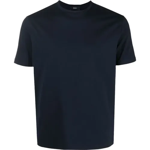 Lässiges Blaues T-Shirt für Männer , Herren, Größe: M - Herno - Modalova