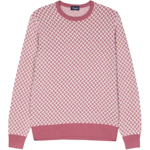 Modern Crew-Neck Sweater , male, Sizes: L, 2XL, 3XL, M - Drumohr - Modalova