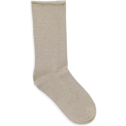 Viscose Socks with Lurex Details , female, Sizes: L - BRUNELLO CUCINELLI - Modalova