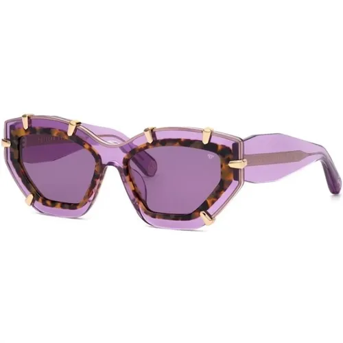 Lila Violett Mode Sonnenbrille Damen - Philipp Plein - Modalova