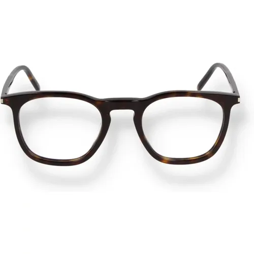 Acetate Round/Oval Eyeglasses , unisex, Sizes: 49 MM - Saint Laurent - Modalova