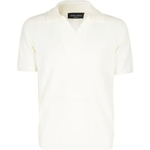 Buttonless Polo Shirt , male, Sizes: L - Roberto Collina - Modalova