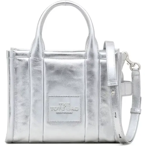 Silberne Mini Tote Taschen , Damen, Größe: ONE Size - Marc Jacobs - Modalova