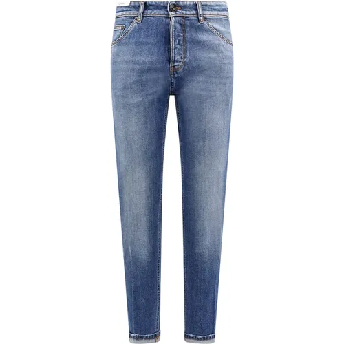 Blaue Jeans mit Knopfverschluss , Herren, Größe: W36 - PT Torino - Modalova