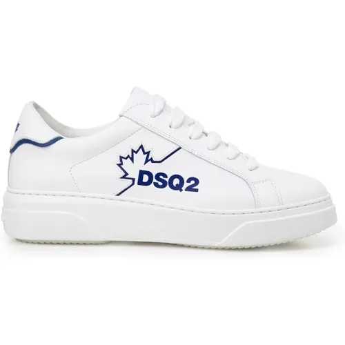 Weiße Sneakers mit Pinaforemetal Breite , Herren, Größe: 41 EU - Dsquared2 - Modalova