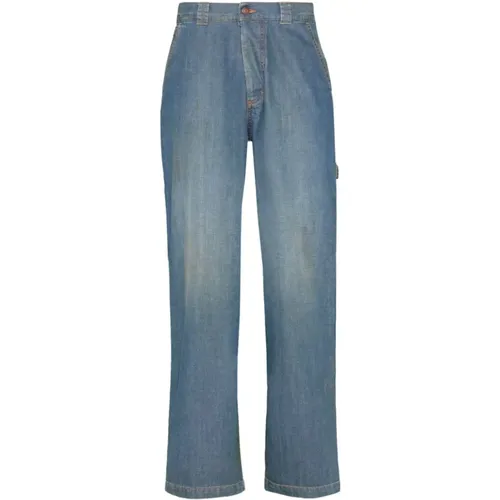 Stonewashed Straight Jeans for Women , female, Sizes: W26, W27, W28 - Maison Margiela - Modalova