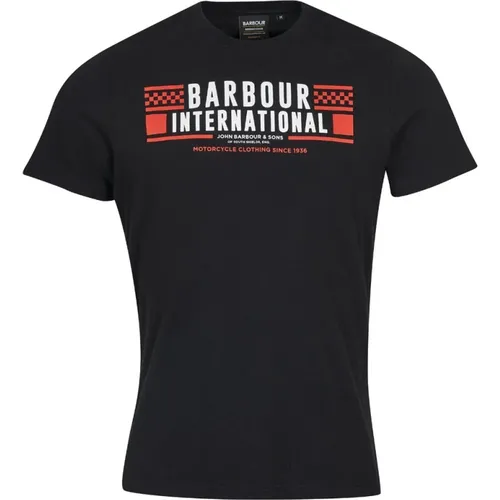 Grasstrack T-Shirt mit Markengrafik , Herren, Größe: L - Barbour - Modalova