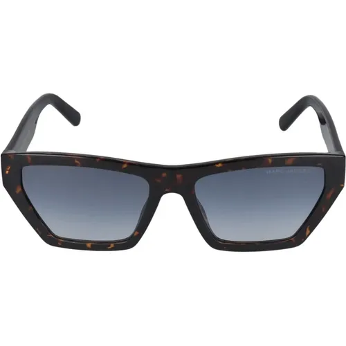 Stylische Sonnenbrille Marc 657/S,Schwarze/Graue Sonnenbrille,Havana Sonnenbrille Hellblau Schattiert - Marc Jacobs - Modalova