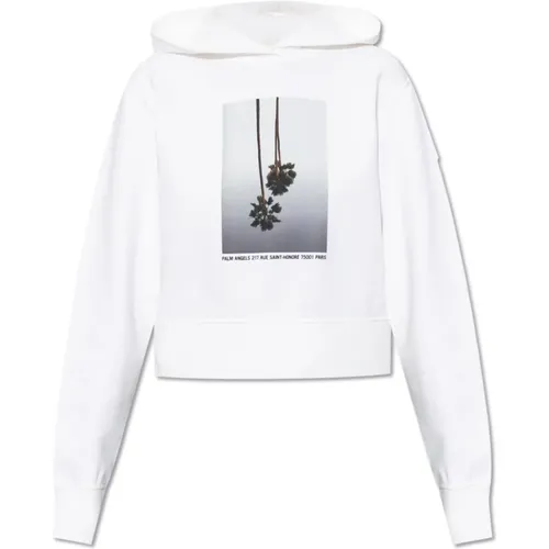 Printed hoodie , female, Sizes: XS - Palm Angels - Modalova