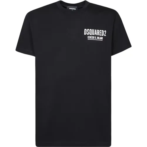 Schwarzes T-Shirt Stilvoll Bequem - Dsquared2 - Modalova