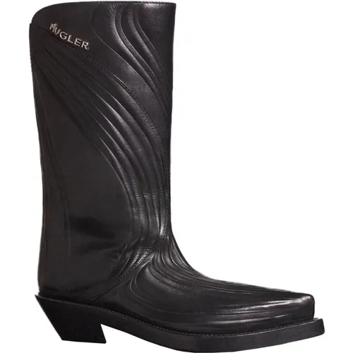 Stylish Cowboy Boots for Women , female, Sizes: 6 1/2 UK, 6 UK, 5 UK, 4 UK, 4 1/2 UK, 5 1/2 UK, 7 UK, 8 UK - Mugler - Modalova