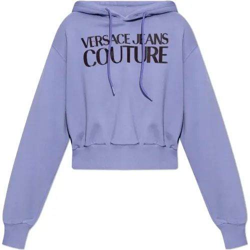 Kapuzenpullover , Damen, Größe: L - Versace Jeans Couture - Modalova