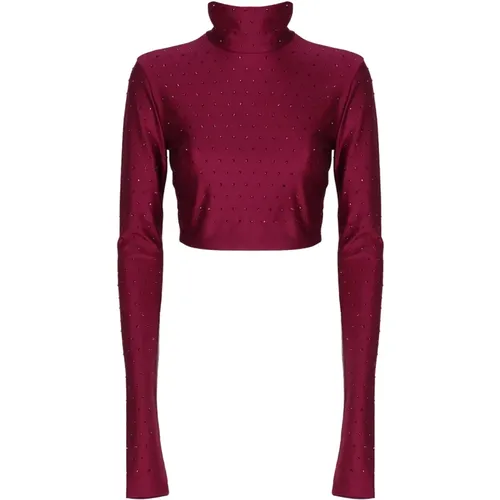 Crystal Bordeaux Long Sleeve Top , female, Sizes: S - Andamane - Modalova