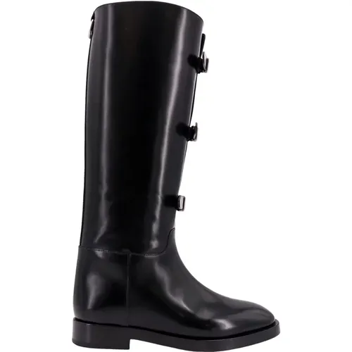 Leather Ankle Boots with Adjustable Straps , female, Sizes: 8 UK - Durazzi Milano - Modalova