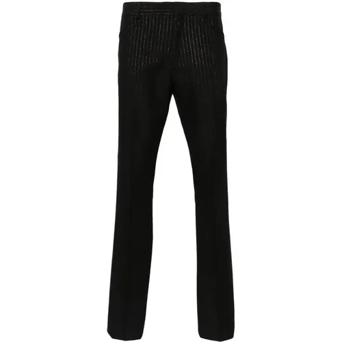 Schwarze Gestreifte Hose mit Tapered Leg - Tom Ford - Modalova