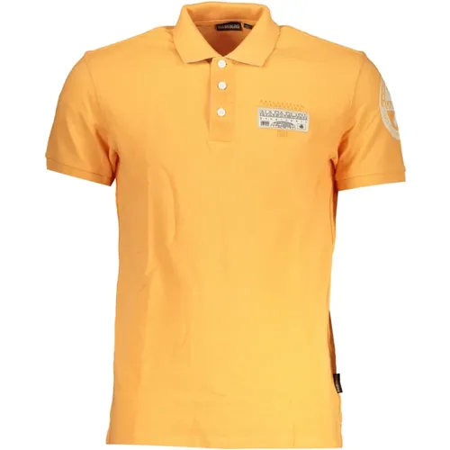 Kurzarm-Poloshirt Orange Napapijri - Napapijri - Modalova