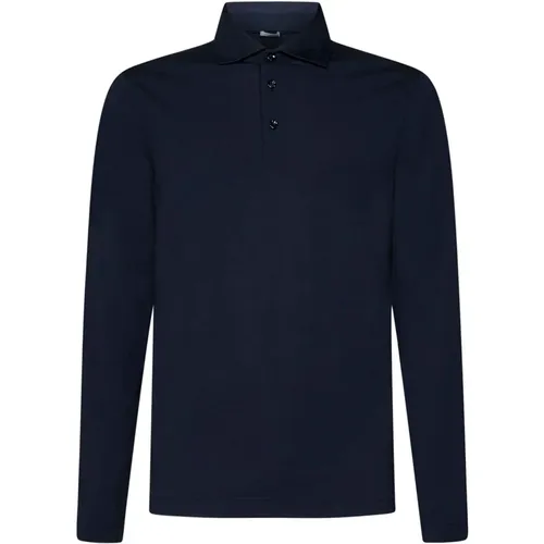 Polo Shirt with Three Button Closure , male, Sizes: S - Malo - Modalova