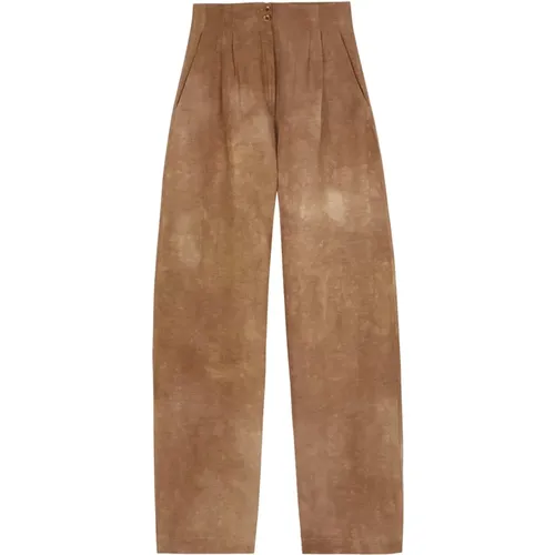 Dune, linen and silk maltinto trousers , female, Sizes: 2XL, XL - Cortana - Modalova