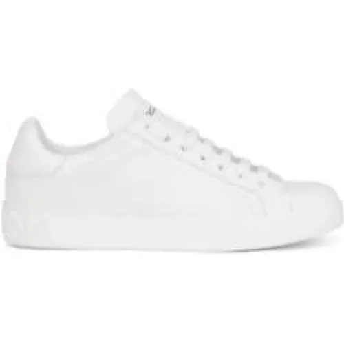 Portofino Leder Sneakers , Herren, Größe: 41 1/2 EU - Dolce & Gabbana - Modalova