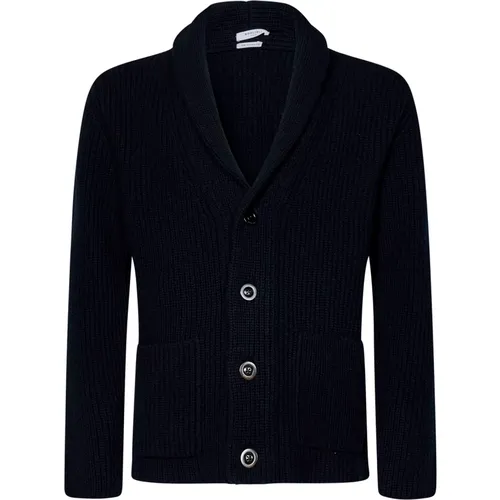 Blaue Strickjacke Aw24 , Herren, Größe: L - Boglioli - Modalova