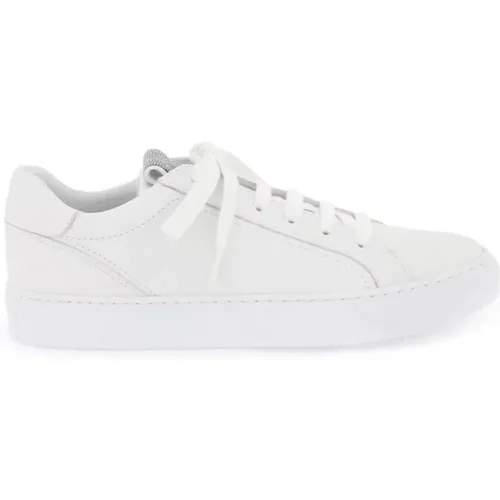 Matte Calf Leather Sneakers , female, Sizes: 5 1/2 UK, 5 UK, 7 UK, 4 1/2 UK, 4 UK, 6 1/2 UK, 6 UK - BRUNELLO CUCINELLI - Modalova