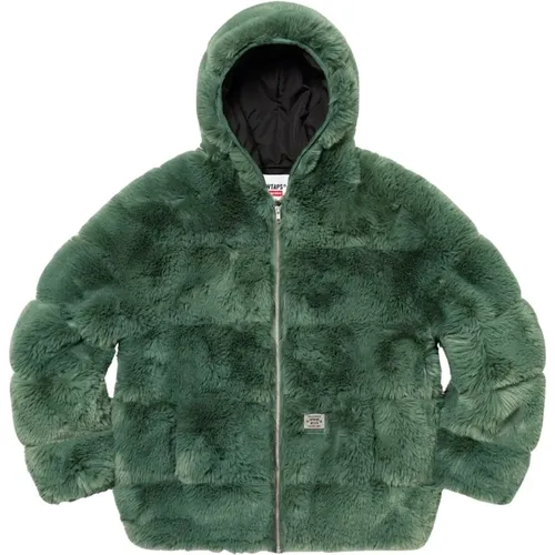 Grüne Faux Fur Hooded Jacket Limited Edition - Supreme - Modalova