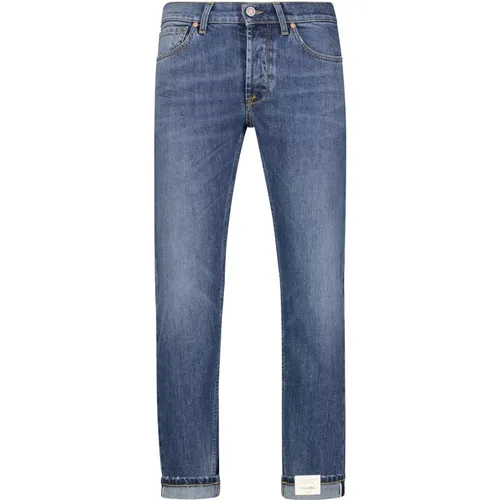 Classic Slim Fit Selvedge Denim Jeans , male, Sizes: W36 - Tela Genova - Modalova