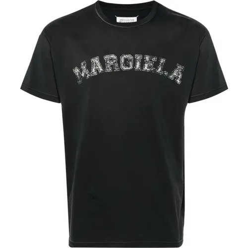 Logo Print Cotton T-shirt , male, Sizes: S, L, XS, XL, M - Maison Margiela - Modalova