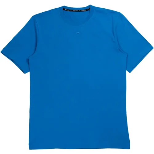 Bio-Baumwolle blaues T-Shirt , Herren, Größe: L - Marine Serre - Modalova