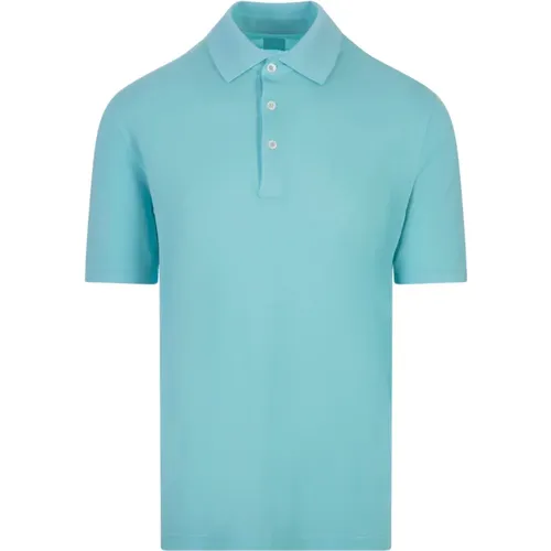 Blaues Polo Shirt Kurzarm , Herren, Größe: 3XL - Fedeli - Modalova