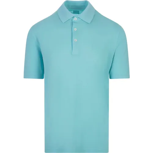 Blaues Polo Shirt Kurzarm , Herren, Größe: 4XL - Fedeli - Modalova