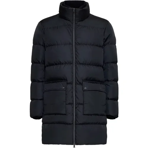 Quilted Down Jacket with High Collar , male, Sizes: 2XL - Herno - Modalova